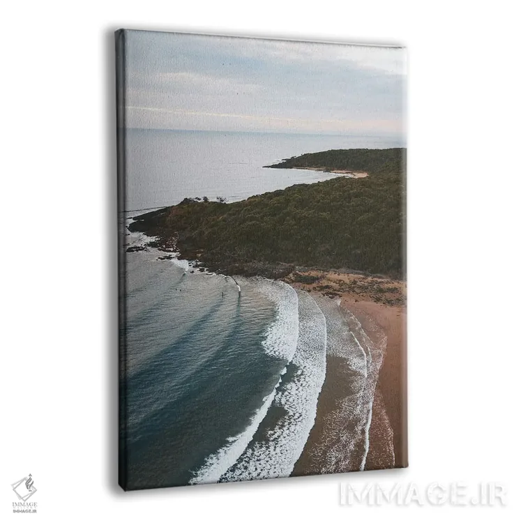 تابلو دکوراتیو نمای هوایی ساحل با حال و هوای خاص اثر جیمز وودیکا - نمای پرسپکتیو محصول