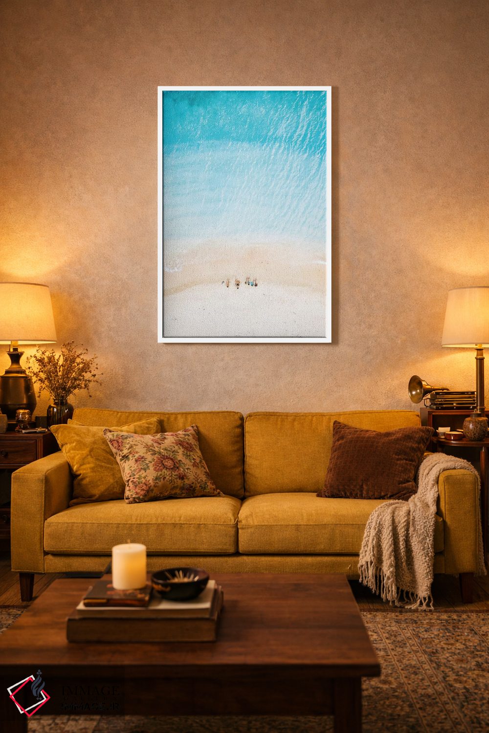 تابلو دکوراتیو مردم در ساحل اثر جیمز وودیکا - D3W