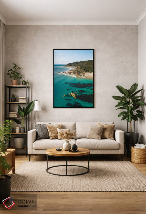 تابلو دکوراتیو منظره هوایی کایاک سواری در اقیانوس اثر جیمز وودیکا - D1B