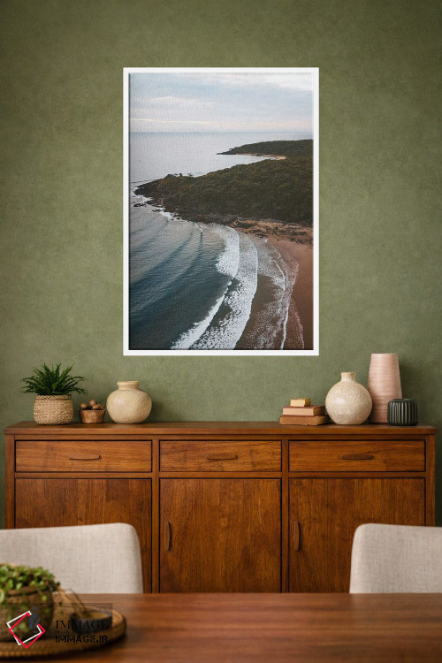 تابلو دکوراتیو نمای هوایی ساحل با حال و هوای خاص اثر جیمز وودیکا - D1W