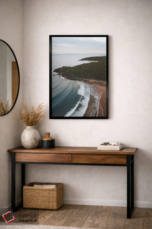 تابلو دکوراتیو نمای هوایی ساحل با حال و هوای خاص اثر جیمز وودیکا - D3B