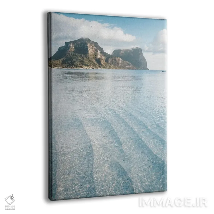 تابلو دکوراتیو ساحل جزیره بهشت اثر جیمز وودیکا - نمای پرسپکتیو محصول