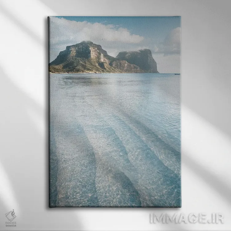 تابلو دکوراتیو ساحل جزیره بهشت اثر جیمز وودیکا - نمای روبهرو روی دیوار