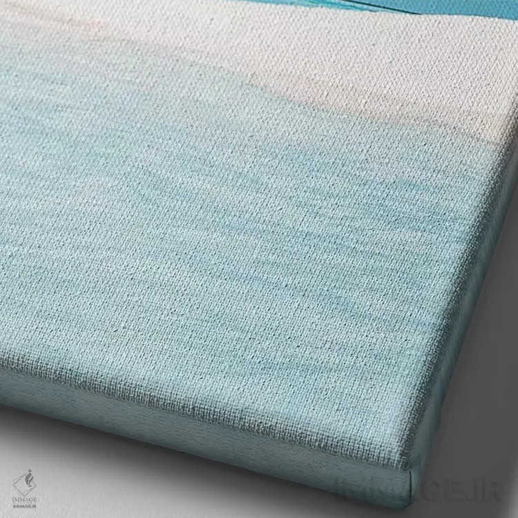 تابلو دکوراتیو دختر در حال پیاده روی در ساحل جزیره بهشت اثر جیمز وودیکا - نمای نزدیک بافت بوم