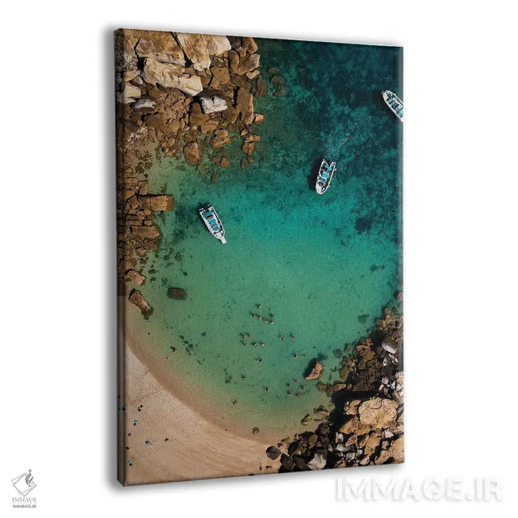 تابلو دکوراتیو نمای هوایی ساحل جزیره بیگه اثر جیمز وودیکا - نمای پرسپکتیو محصول