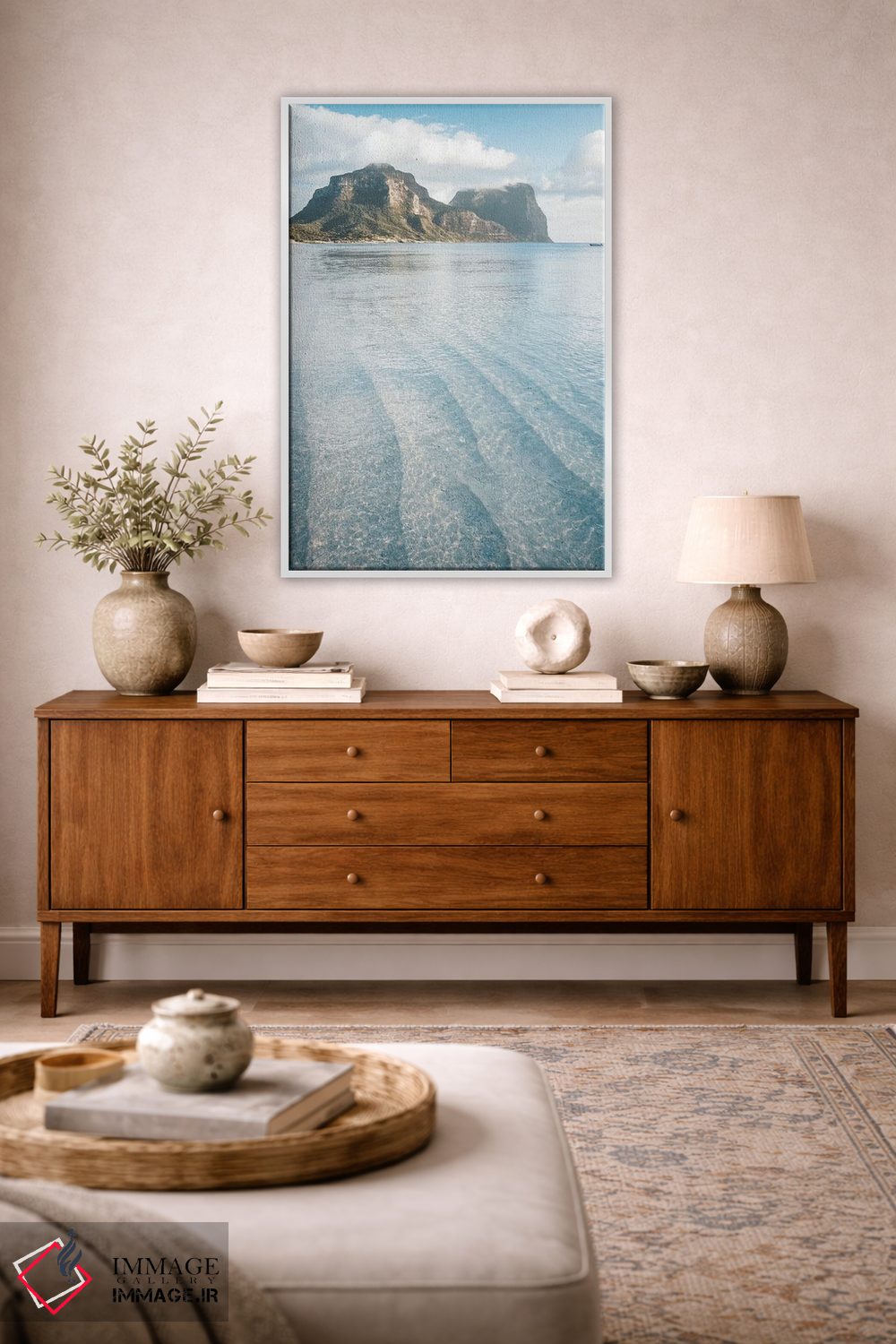 تابلو دکوراتیو ساحل جزیره بهشت اثر جیمز وودیکا - D2W