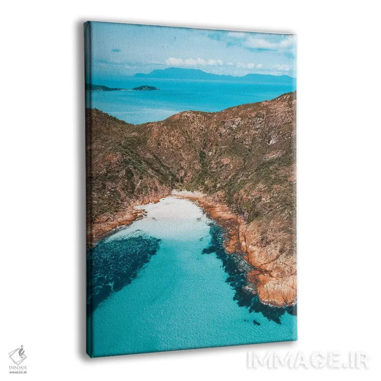 تابلو دکوراتیو خلیج جزیره دنج و خلوت اثر جیمز وودیکا - نمای پرسپکتیو محصول
