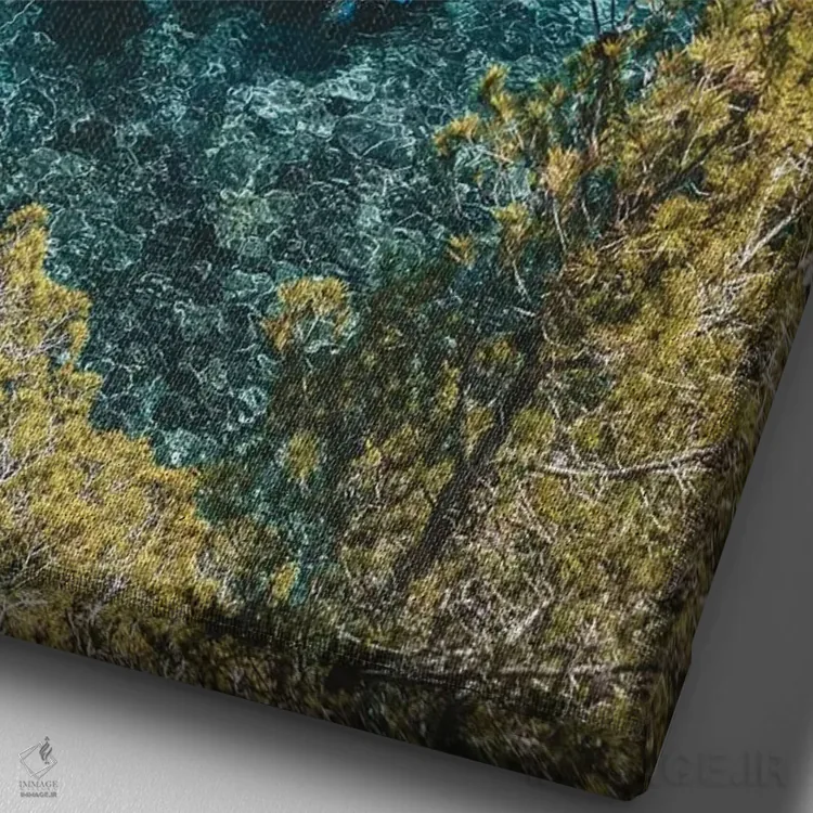 تابلو دکوراتیو قایق ها در سواحل اسپانیا اثر جیمز وودیکا - نمای نزدیک بافت بوم