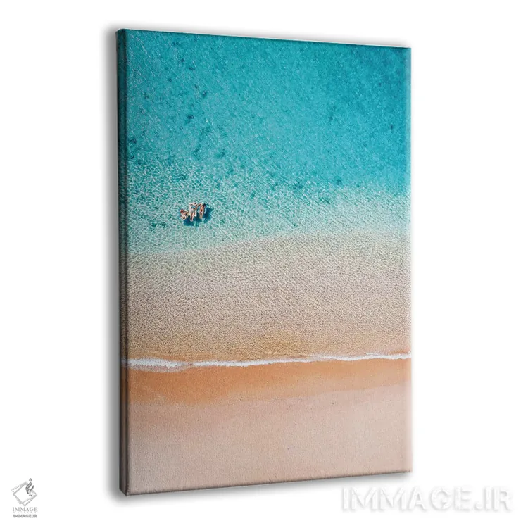 تابلو دکوراتیو دوستان شناور تابستانی در ساحل اثر جیمز وودیکا - نمای پرسپکتیو محصول