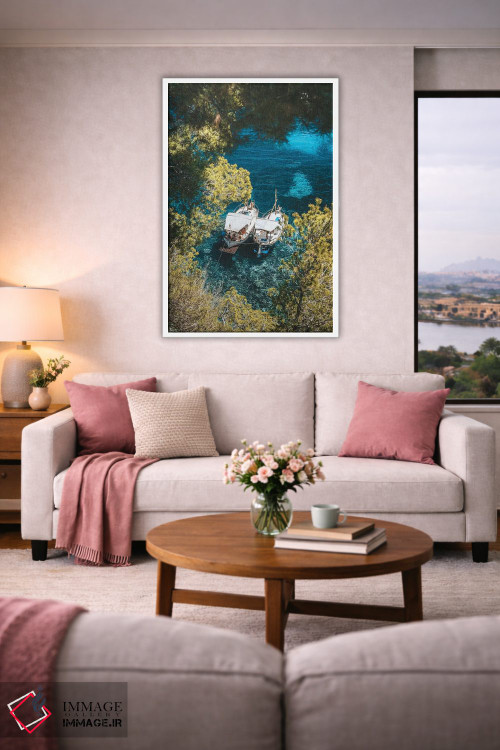 تابلو دکوراتیو قایق ها در سواحل اسپانیا اثر جیمز وودیکا - D2W
