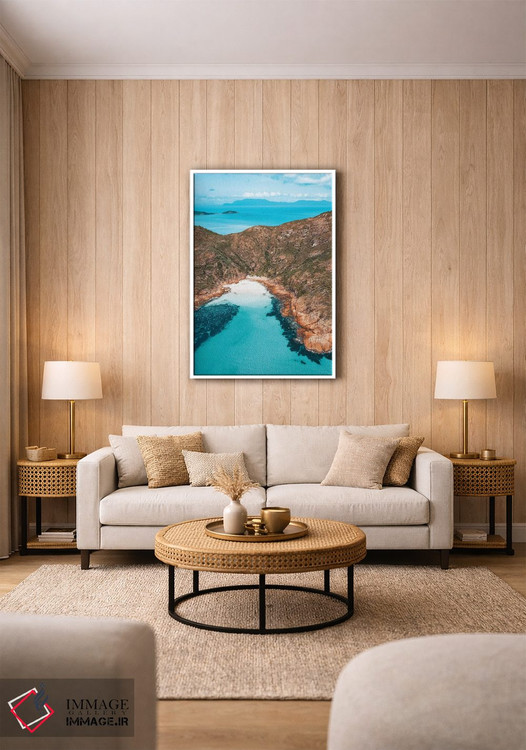 تابلو دکوراتیو خلیج جزیره دنج و خلوت اثر جیمز وودیکا - D1W