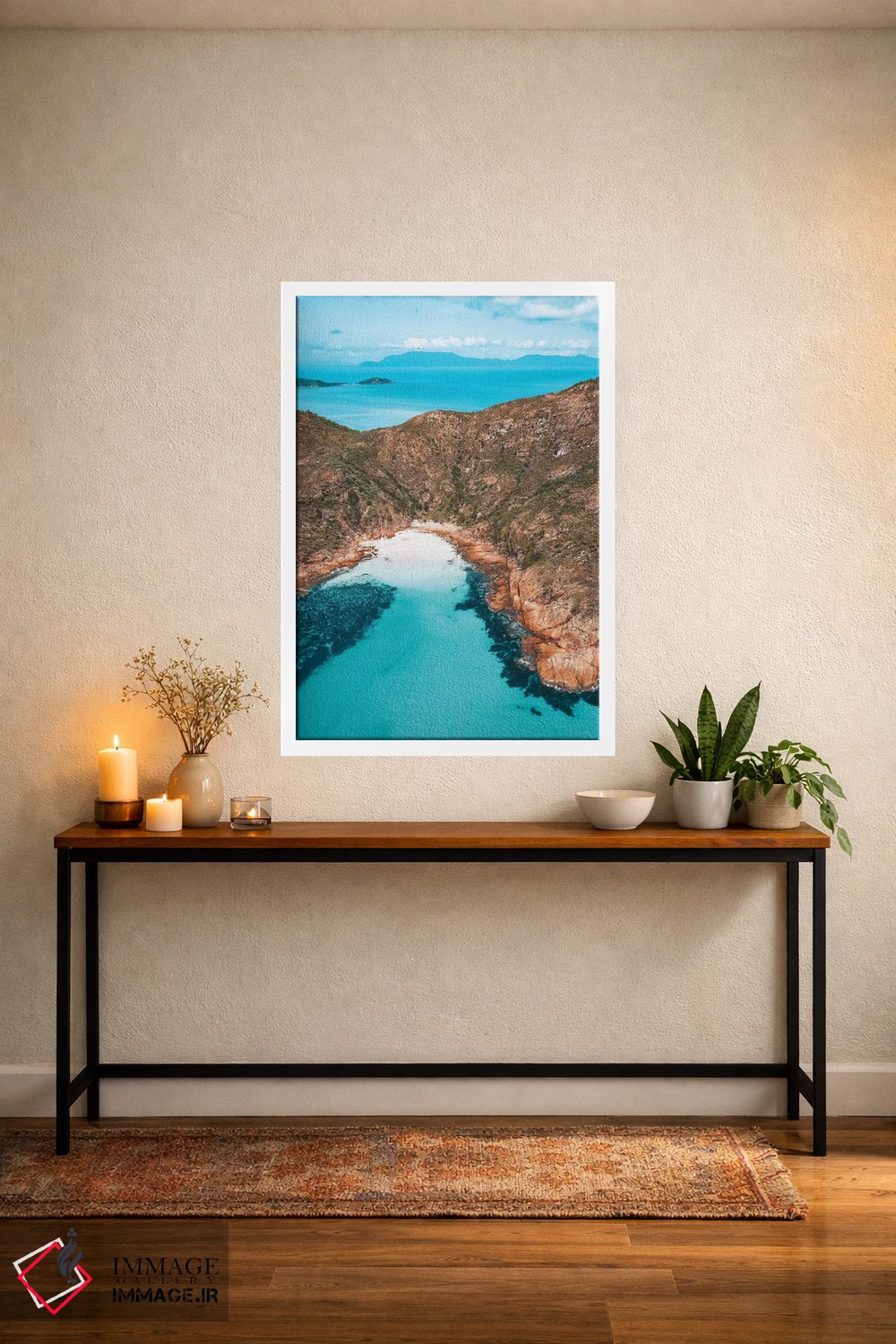 تابلو دکوراتیو خلیج جزیره دنج و خلوت اثر جیمز وودیکا - D3W