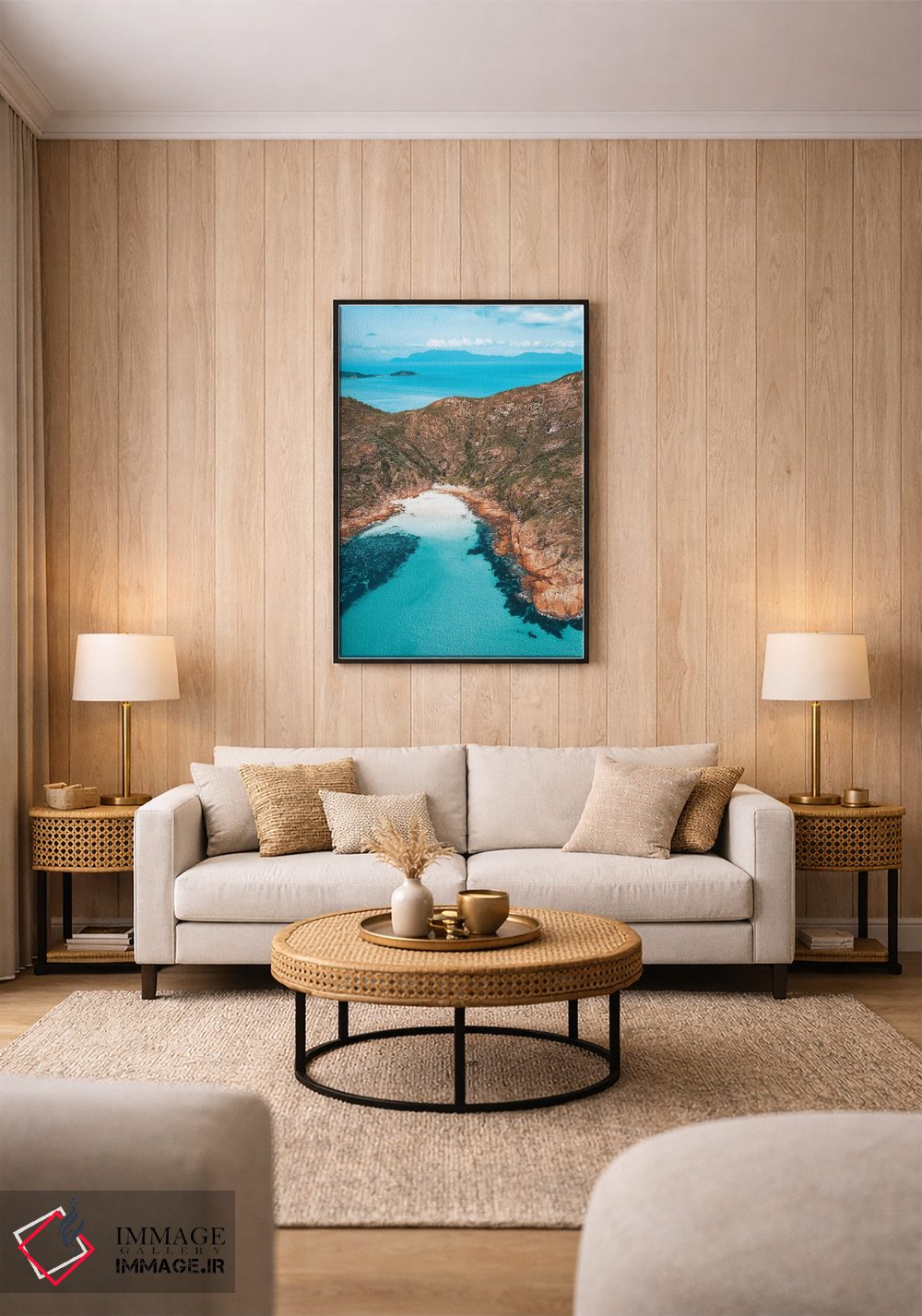 تابلو دکوراتیو خلیج جزیره دنج و خلوت اثر جیمز وودیکا - D2B