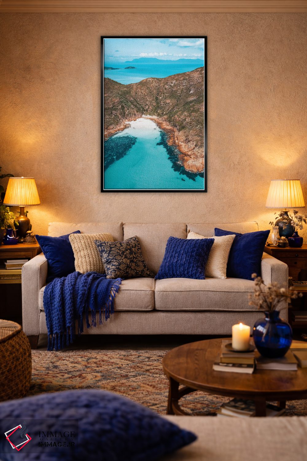 تابلو دکوراتیو خلیج جزیره دنج و خلوت اثر جیمز وودیکا - D5B