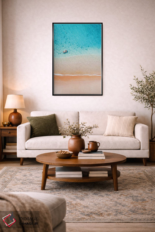 تابلو دکوراتیو دوستان شناور تابستانی در ساحل اثر جیمز وودیکا - D5B