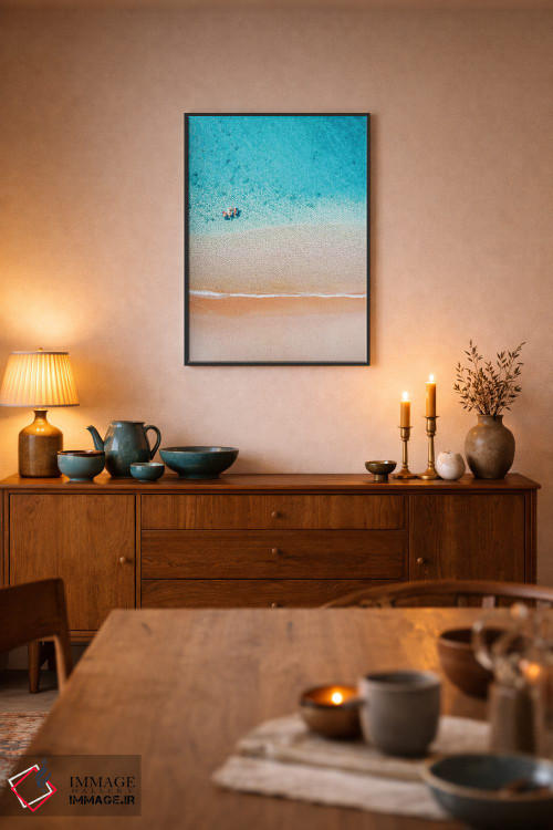 تابلو دکوراتیو دوستان شناور تابستانی در ساحل اثر جیمز وودیکا - D6B