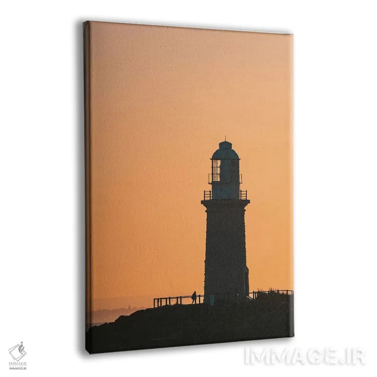 تابلو دکوراتیو سیلوئت فانوس دریایی در غروب اثر جیمز وودیکا - نمای پرسپکتیو محصول