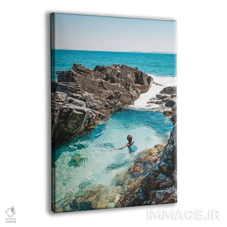 تابلو دکوراتیو شناگر در استخرهای افسانه ای اثر جیمز وودیکا - نمای پرسپکتیو محصول