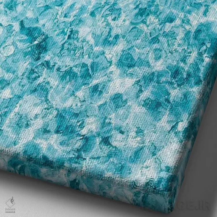 تابلو دکوراتیو لاک پشت جزیره در دیواره بزرگ مرجانی از نمای هوایی اثر جیمز وودیکا - نمای نزدیک بافت بوم