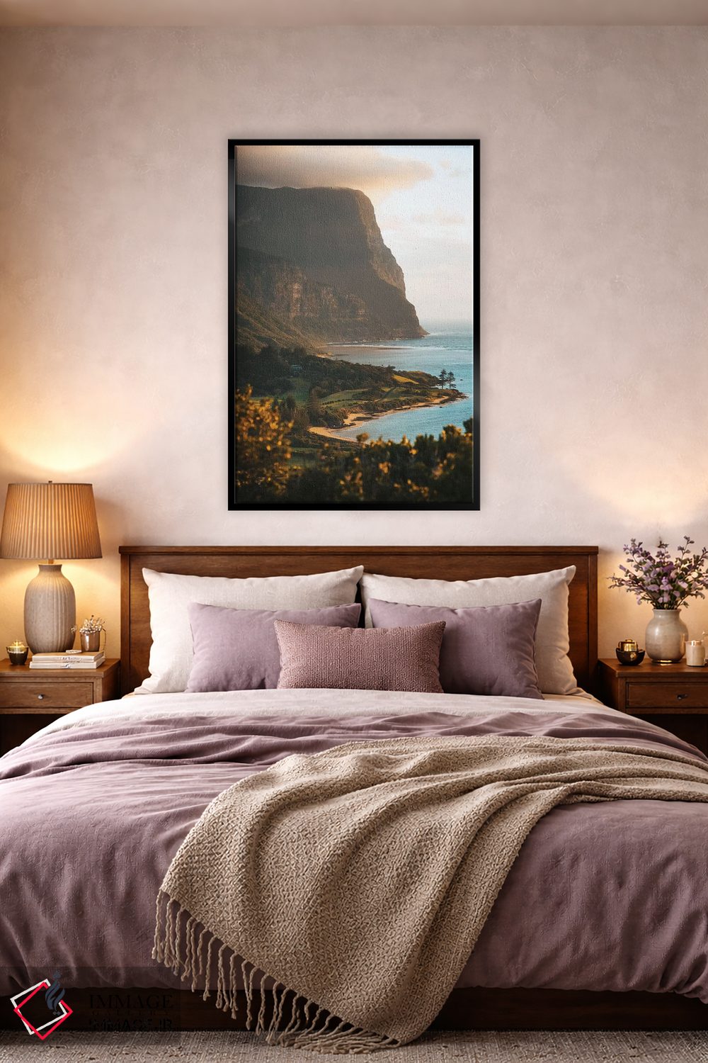 تابلو دکوراتیو سکوی تماشای غروب ساحل جزیره آتشفشانی اثر جیمز وودیکا - D3B