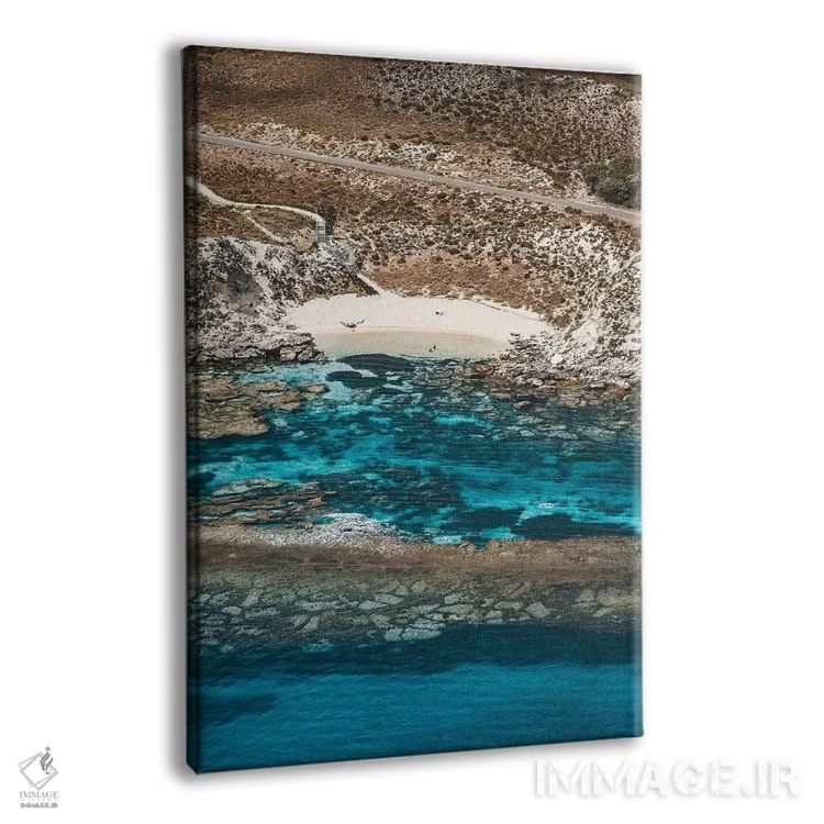 تابلو دکوراتیو نمای هوایی سازه های سنگی خلیج کوچک آرمسترانگ اثر جیمز وودیکا - نمای پرسپکتیو محصول