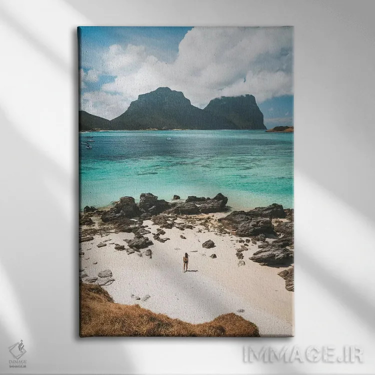 تابلو دکوراتیو دختر جزیره ای اثر جیمز وودیکا - نمای روبهرو روی دیوار