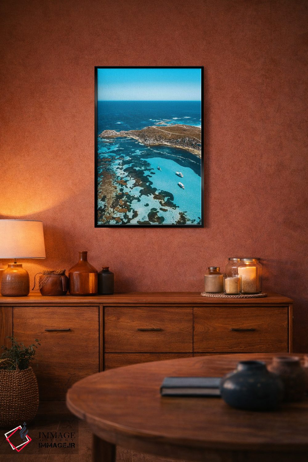 تابلو دکوراتیو خلیج فیروزه ای در جزیره راتنست اثر جیمز وودیکا - D5B
