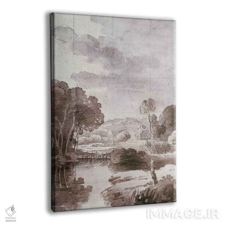 تابلو دکوراتیو حوض پاییزی ۲ اثر جکی ون توبل - نمای پرسپکتیو محصول