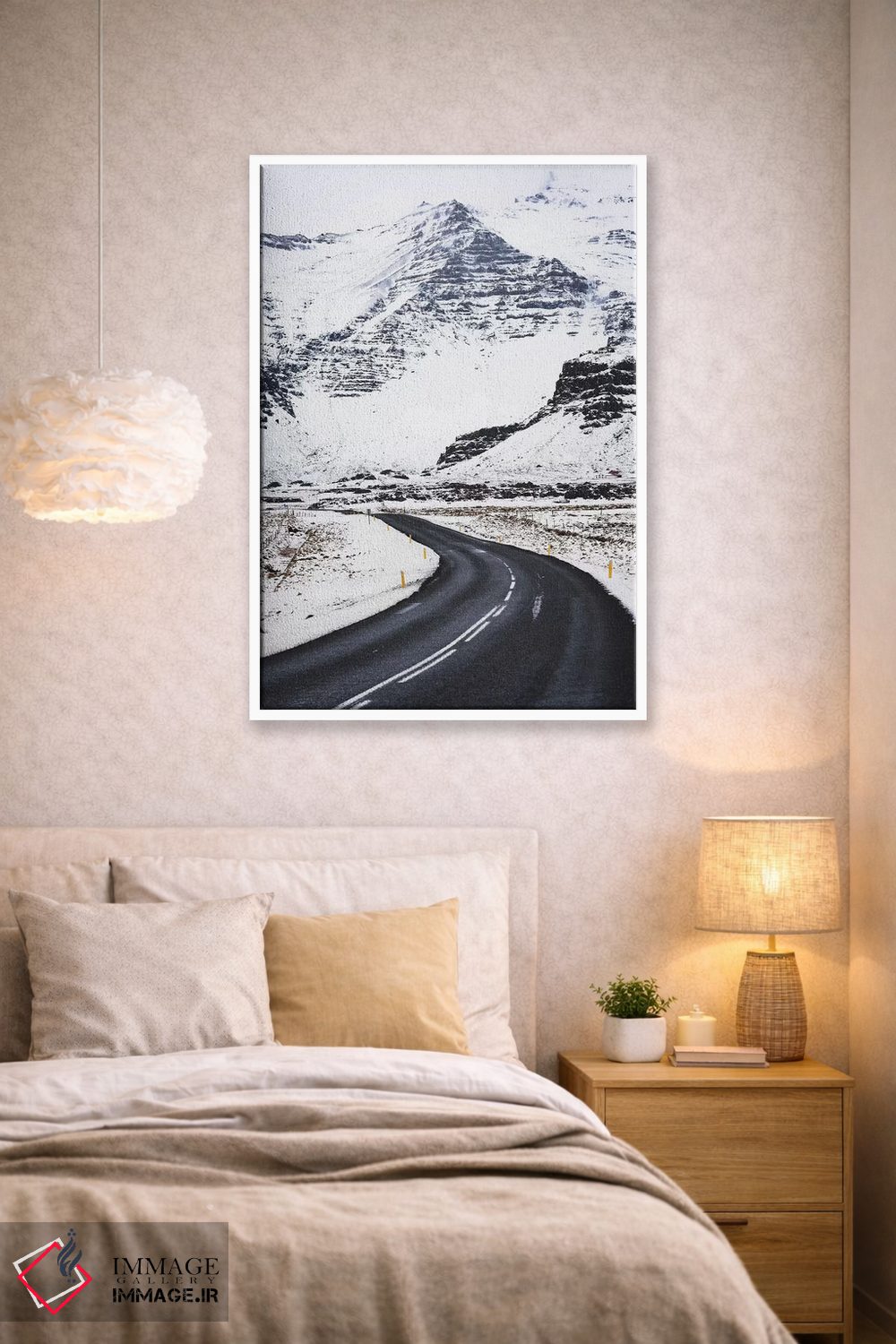تابلو دکوراتیو جاده زمستانی ایسلند اثر جیمز وودیکا - D1W