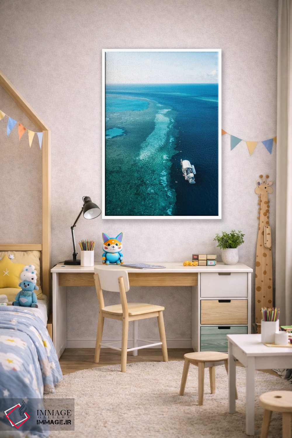 تابلو دکوراتیو پانتون دیواره بزرگ مرجانی اثر جیمز وودیکا - D1W