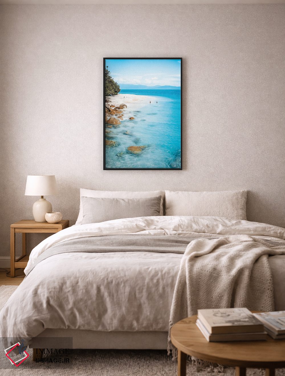 تابلو دکوراتیو ساحل جزیره گرمسیری اثر جیمز وودیکا - D6B