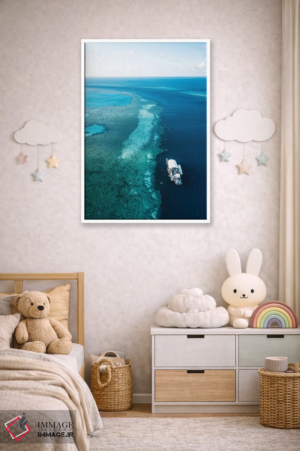 تابلو دکوراتیو پانتون دیواره بزرگ مرجانی اثر جیمز وودیکا - D3W