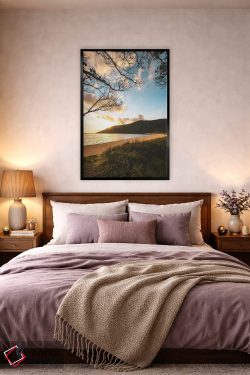 تابلو دکوراتیو غروب آرام در کنار ساحل اثر جیمز وودیکا - D5B