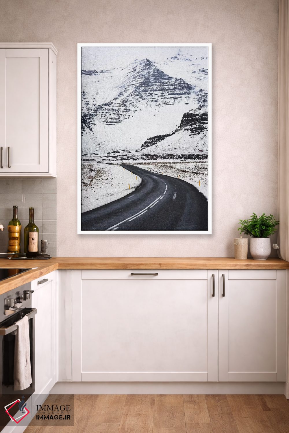 تابلو دکوراتیو جاده زمستانی ایسلند اثر جیمز وودیکا - D5W