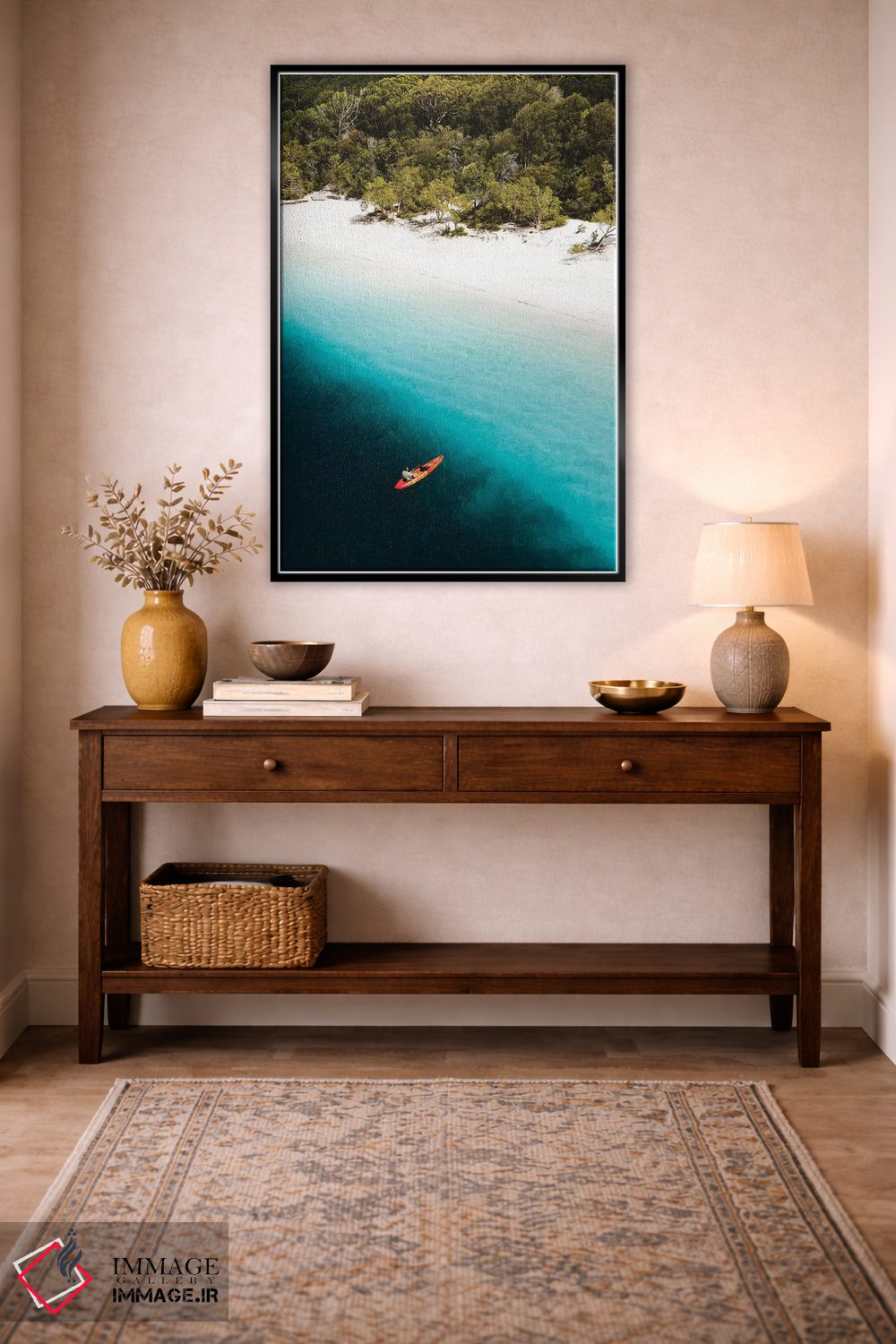 تابلو دکوراتیو قایق ران ساحل دریاچه مک کنزی اثر جیمز وودیکا - D3B