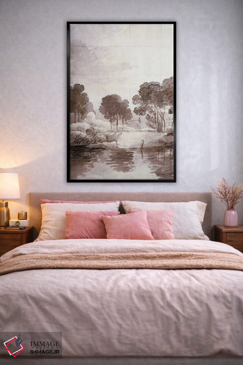 تابلو دکوراتیو حوض پاییزی ۱ اثر جکی ون توبل - D2B