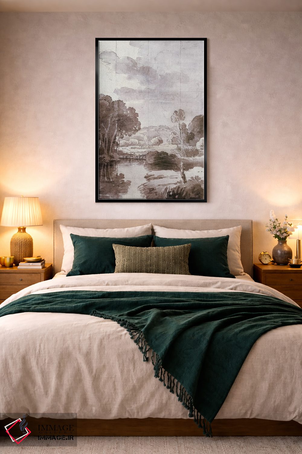 تابلو دکوراتیو حوض پاییزی ۲ اثر جکی ون توبل - D5B