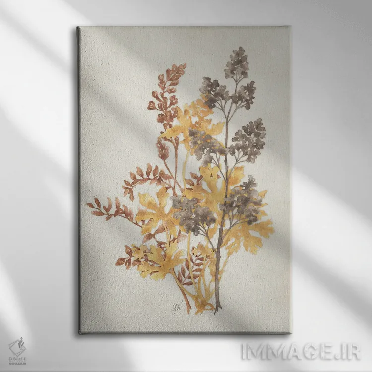 تابلو دکوراتیو سایه گیاهی ۳ اثر جکی ون توبل - نمای روبهرو روی دیوار