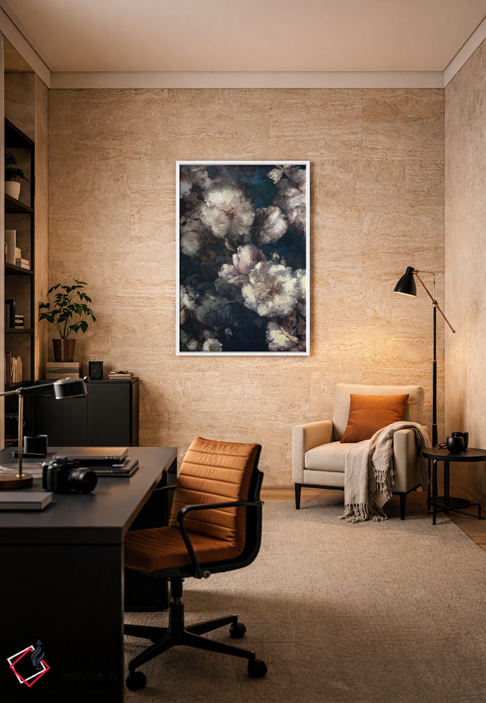 تابلو انتزاعی خیال پردازی گیاهی اثر جکی ون توبل - D4W