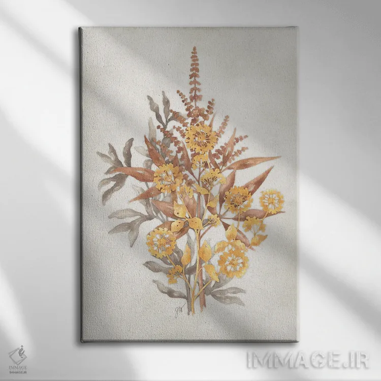 تابلو دکوراتیو سایه گیاهی ۲ اثر جکی ون توبل - نمای روبهرو روی دیوار