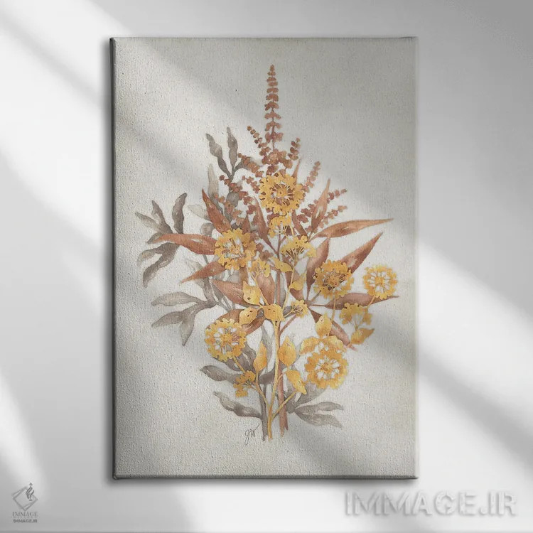 تابلو دکوراتیو سایه گیاهی ۲ اثر جکی ون توبل - نمای روبهرو روی دیوار