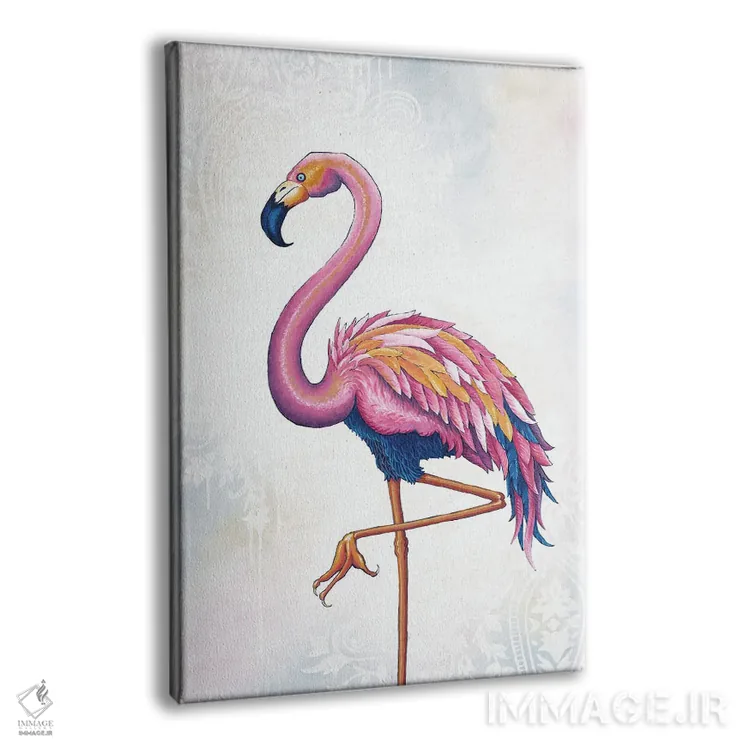 تابلو دکوراتیو فلامینگو اثر جکی ون توبل - نمای پرسپکتیو محصول