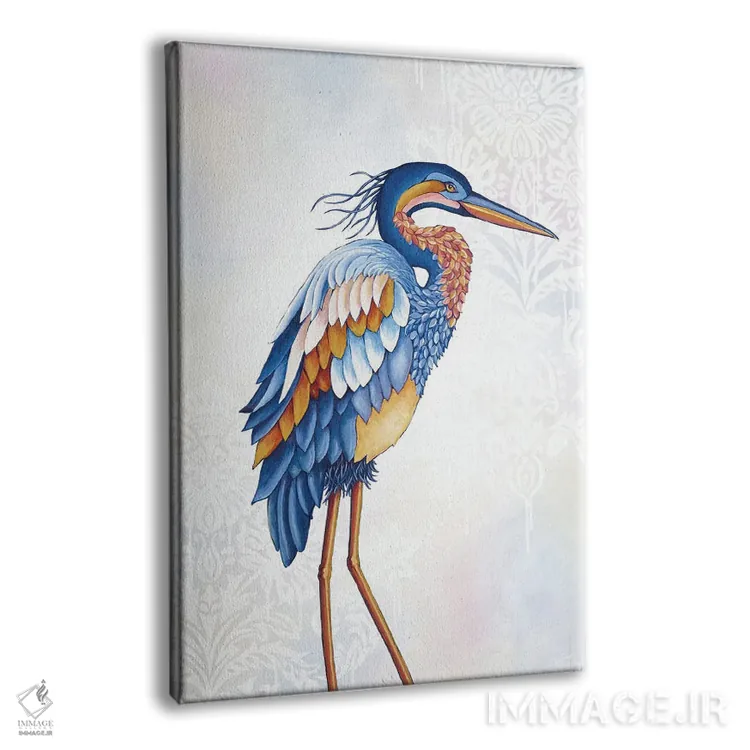 تابلو دکوراتیو حواصیل اثر جکی ون توبل - نمای پرسپکتیو محصول