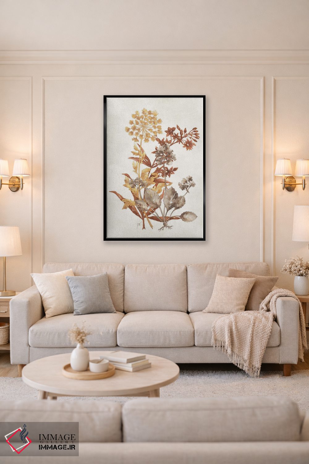 تابلو دکوراتیو سایه گیاهی ۴ اثر جکی ون توبل - D5B