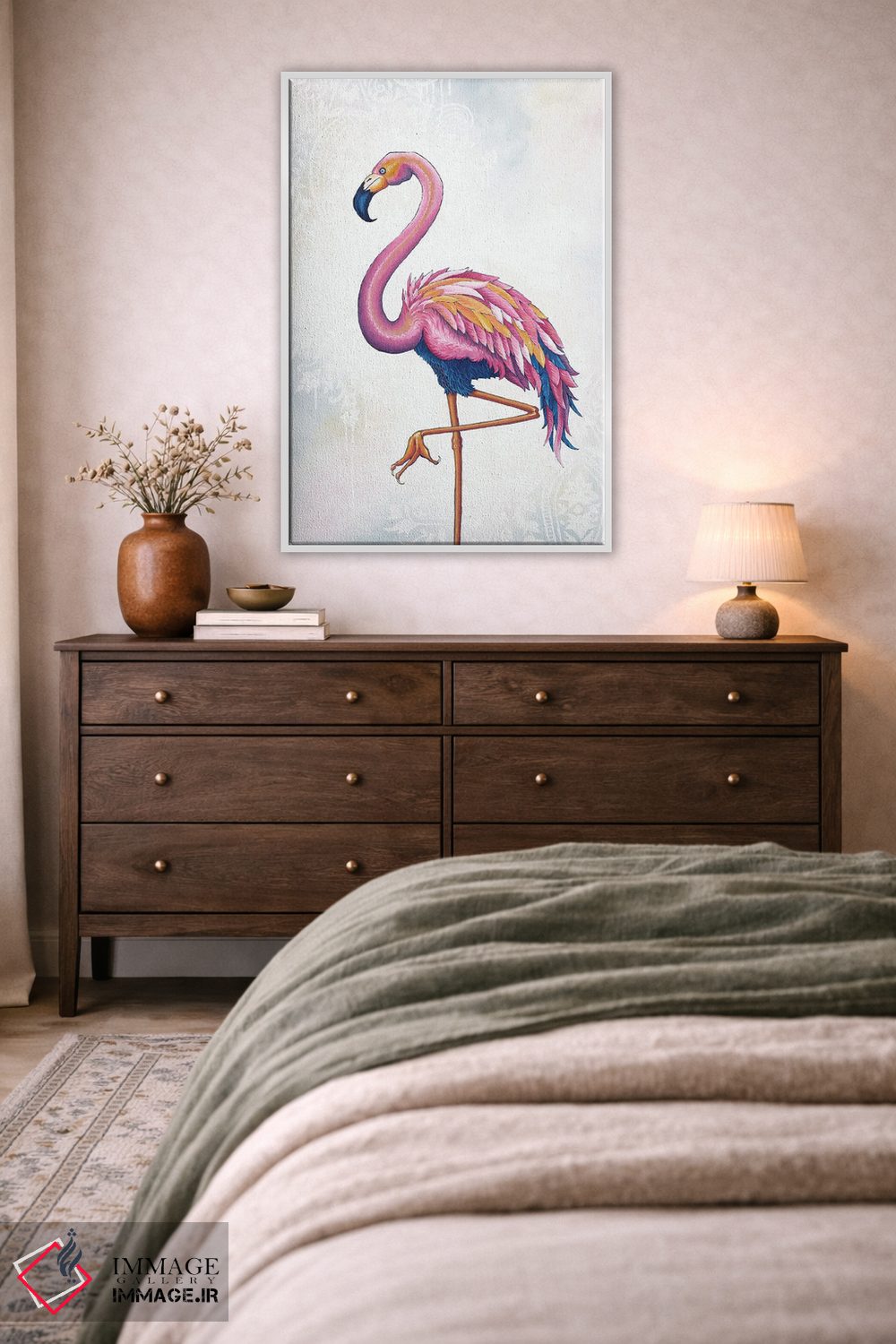 تابلو دکوراتیو فلامینگو اثر جکی ون توبل - D2W