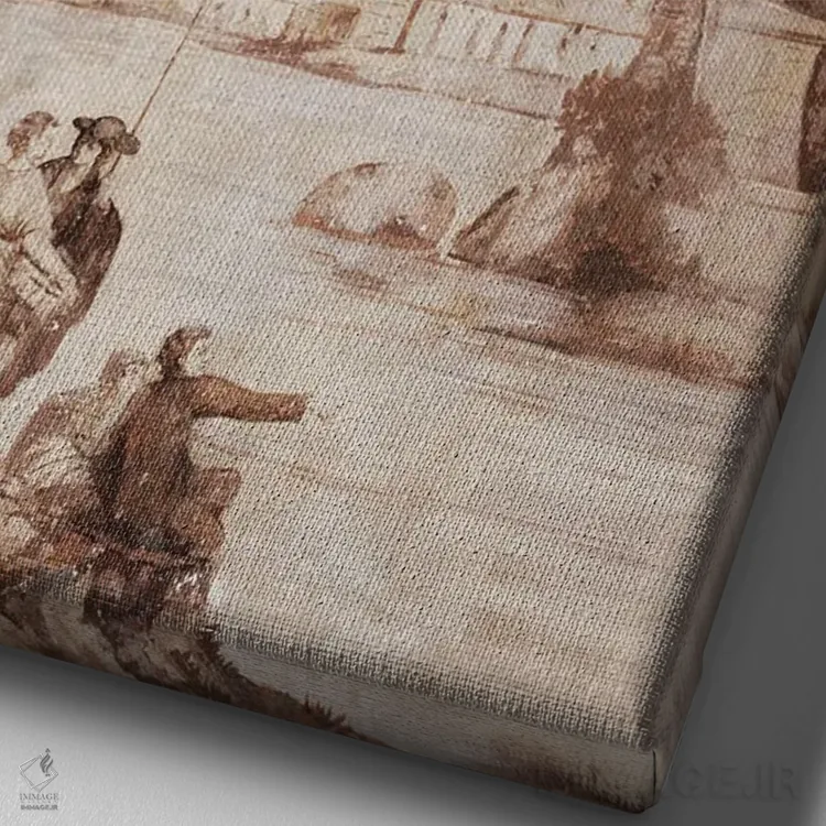 تابلو مدرن سبک ایتالیایی اثر جکی ون توبل - نمای نزدیک بافت بوم