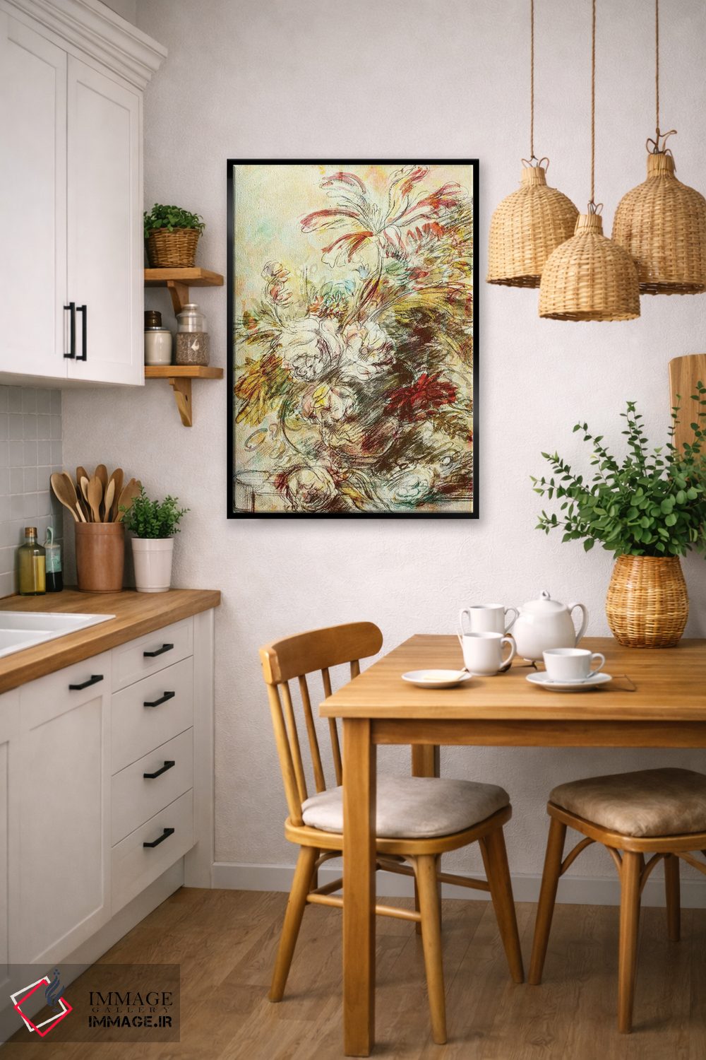 تابلو انتزاعی آبستره هلندی اثر جکی ون توبل - D6B