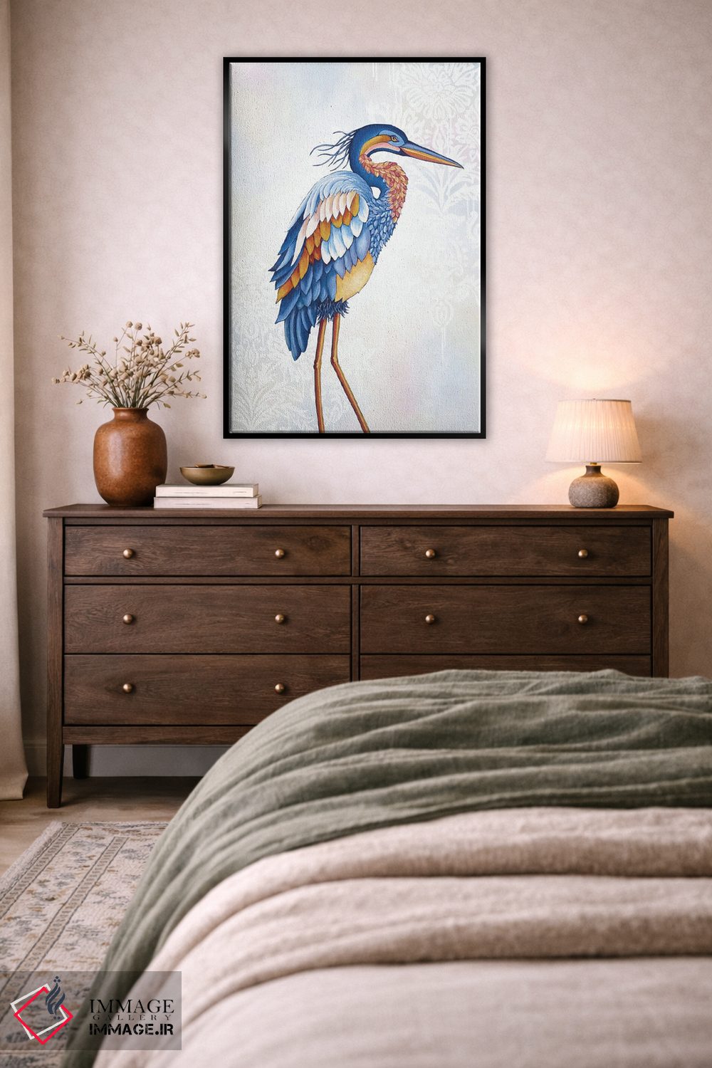 تابلو دکوراتیو حواصیل اثر جکی ون توبل - D6B