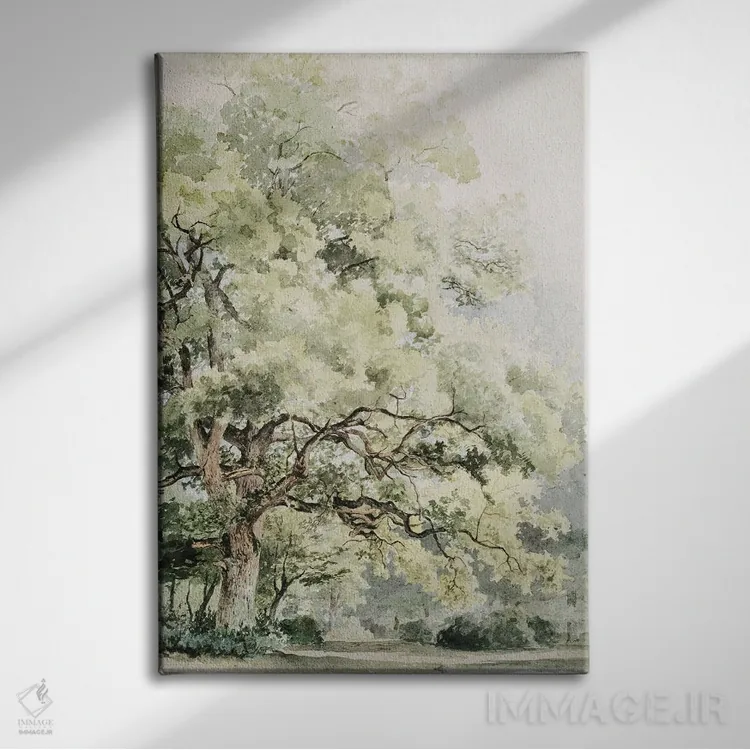 تابلو دکوراتیو درخت بلوط اثر جکی ون توبل - نمای روبهرو روی دیوار