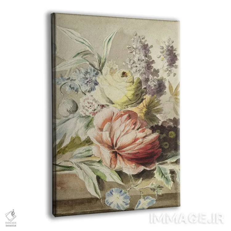 تابلو مدرن گل فروش اثر جکی ون توبل - نمای پرسپکتیو محصول